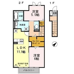2LDK 間取り図