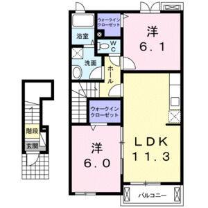 2LDK 間取り図