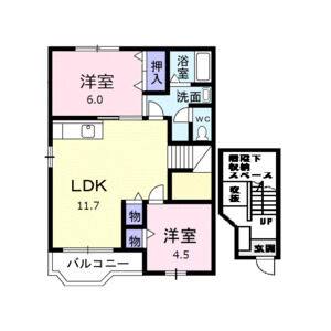 2LDK 間取り図