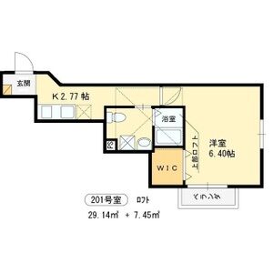 1K 間取り図