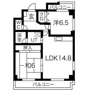 2LDK 間取り図