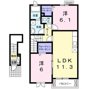 2LDK 間取り図