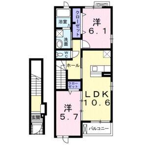 2LDK 間取り図