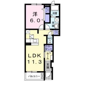 1LDK 間取り図