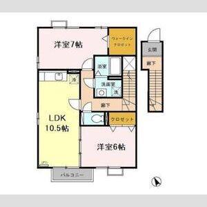 2LDK 間取り図