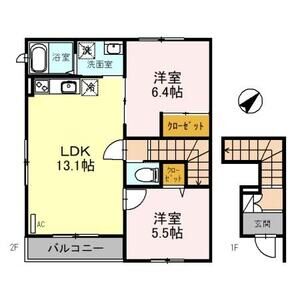 2LDK 間取り図