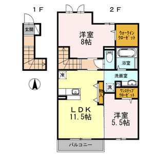 2LDK 間取り図