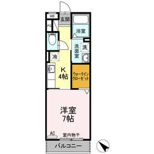 1K 間取り図