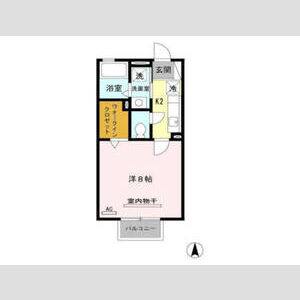 1K 間取り図