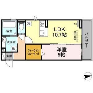 1LDK 間取り図