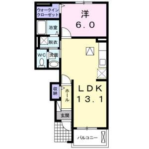 1LDK 間取り図