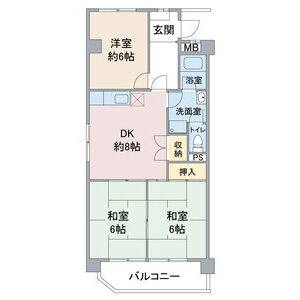 3DK 間取り図