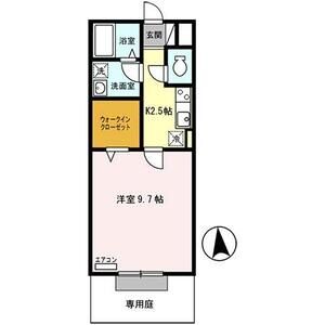 1K 間取り図