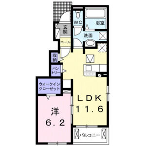 1LDK 間取り図