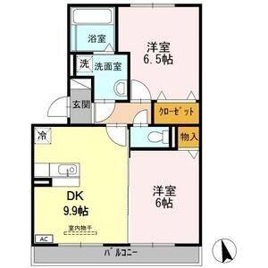 2DK 間取り図