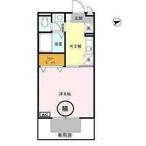 1K 間取り図