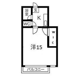 1K 間取り図