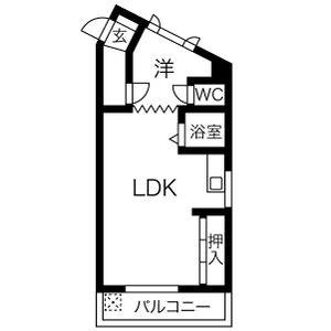 1LDK 間取り図