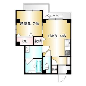 1LDK 間取り図