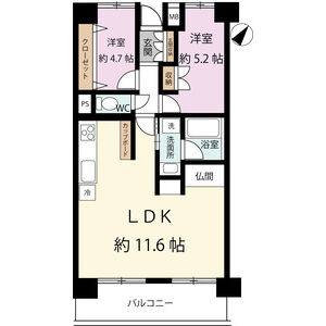 2LDK 間取り図
