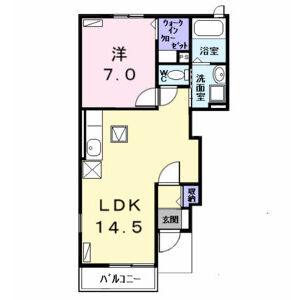 1LDK 間取り図