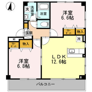 2LDK 間取り図
