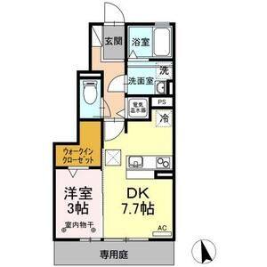 1DK 間取り図