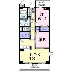 2LDK 間取り図