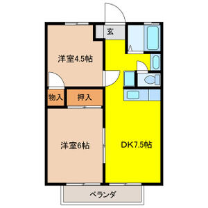 2DK 間取り図