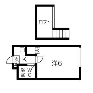 1K 間取り図
