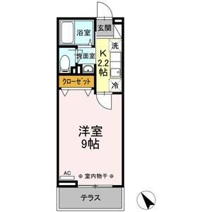 1K 間取り図