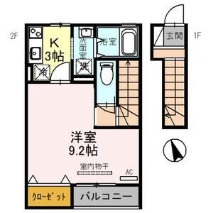 1K 間取り図