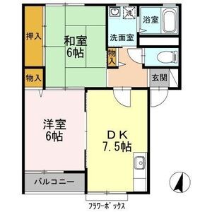 2DK 間取り図