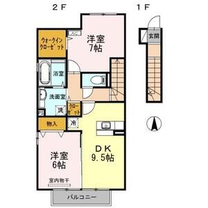 2DK 間取り図