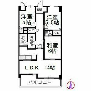 3LDK 間取り図