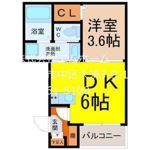 1DK 間取り図