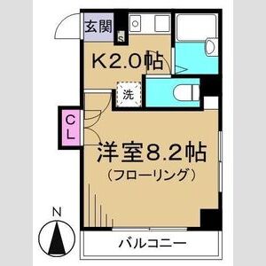 1K 間取り図
