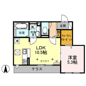 1LDK 間取り図