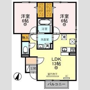 2LDK 間取り図