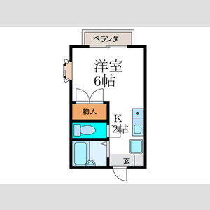 1K 間取り図