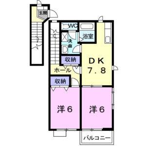 2DK 間取り図
