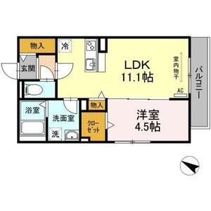 1LDK 間取り図