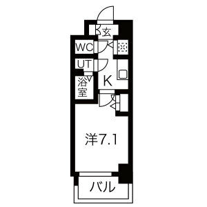 1K 間取り図