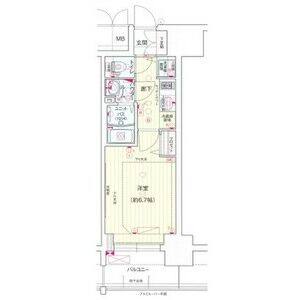 1K 間取り図