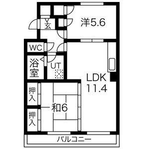 2LDK 間取り図