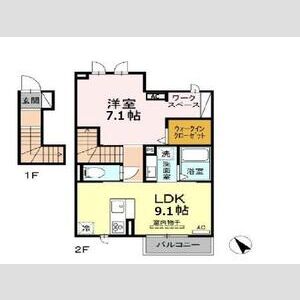 1LDK 間取り図