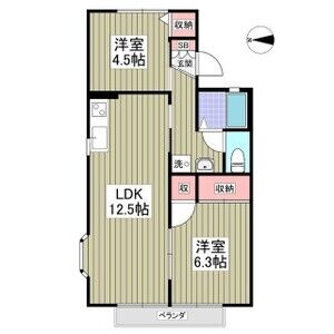 2LDK 間取り図