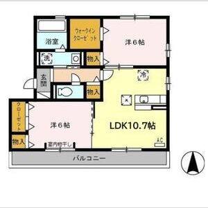 2LDK 間取り図