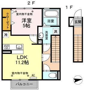 1LDK 間取り図