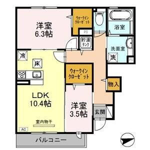 2LDK 間取り図